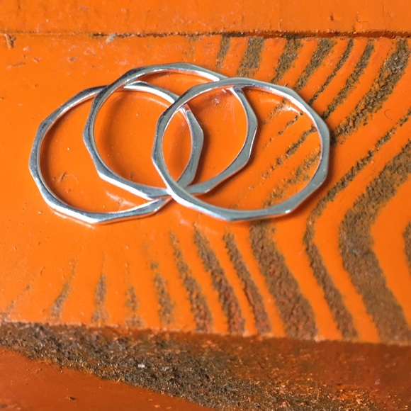 3 solid 925 stacking rings - Picture 2 of 7